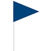 Solid Color Blue Pennant Field Flag w/White Staff