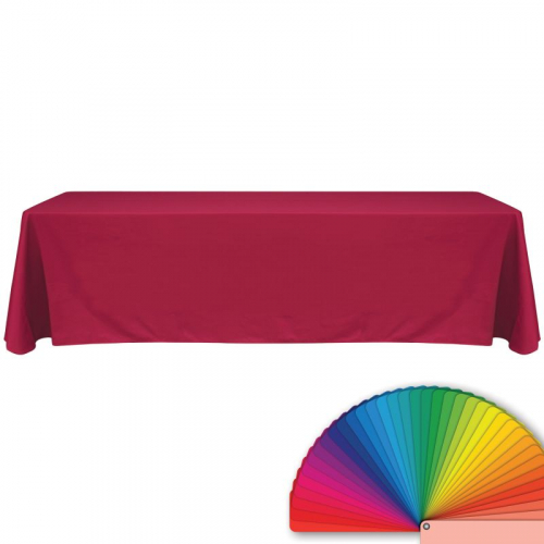 8' Blank Solid Color Polyester Table Throw - Brick