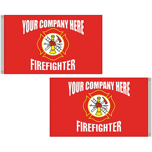 4' x 6' Firefighter Double Sided Knitted Polyester Flag