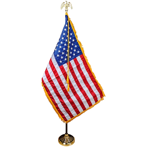 9' US Indoor Parade Set with 4' x 6' Nylon Flag