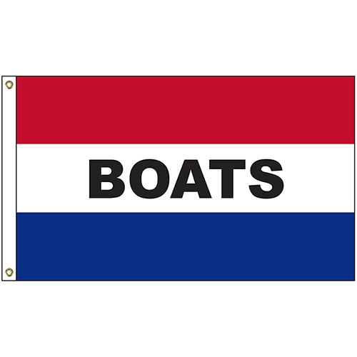 Boats Message Flag w/Heading and Grommets (3'x5')