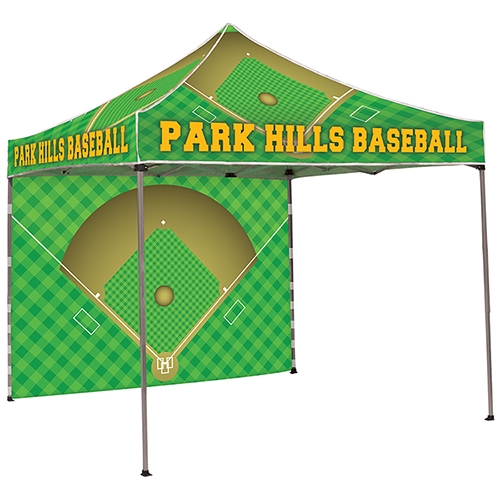 10' Square Canopy Tent W/One Full Double Sided Wall