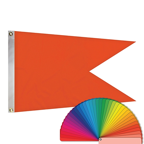 2' x 3' Solid Color Swallowtail Flag with Heading & Grommets