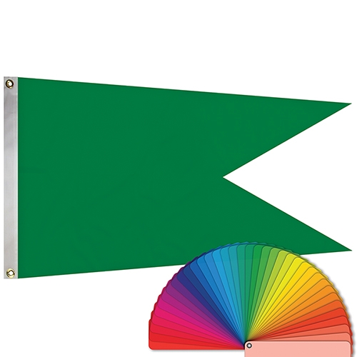 3' x 5' Solid Color Swallowtail Flag with Heading & Grommets