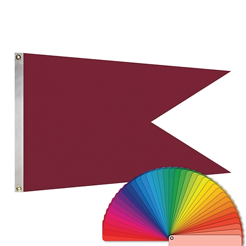 4' x 6' Solid Color Swallowtail Flag with Heading & Grommets