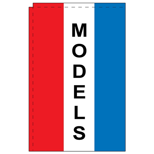 Models 2.5' x 5' Windchaser Vertical Message Flag