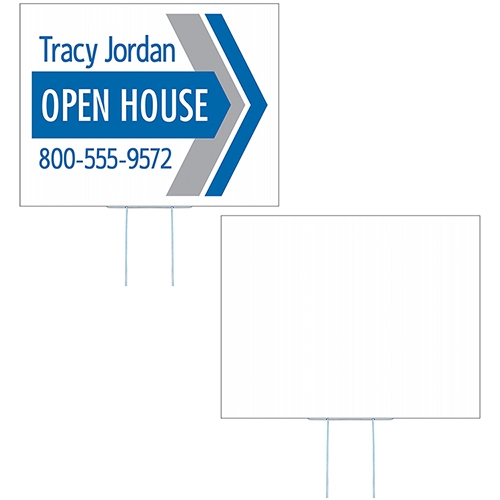 Large Corrugated Yard Sign - 1 or 2 Colors - 1 Side