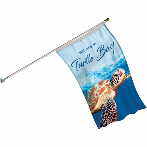 Banner Kit with 3' x 5' Flag and Silver Bracket
