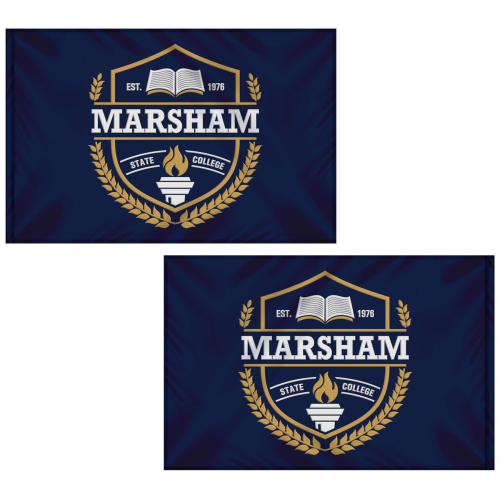 4' x 6' Double Sided Embroidered Flag with Pole Sleeve