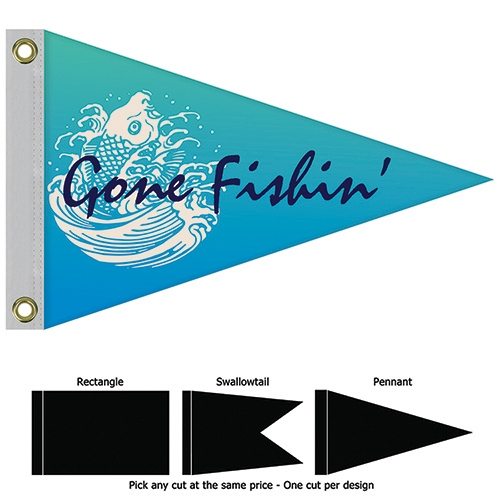Single Reverse Nylon Boat Flag (12