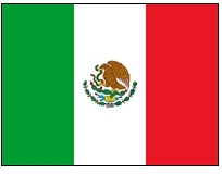 Mexico 3x5' 68 Denier Polyester Flag With Heading And Grommets