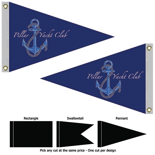 Double Sided Knitted Polyester Rectangle Boat Flag (24