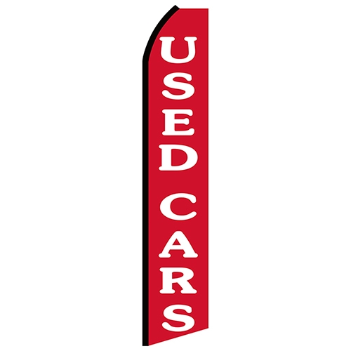 12' Digitally Printed Used Cars (Red) Swooper Banner