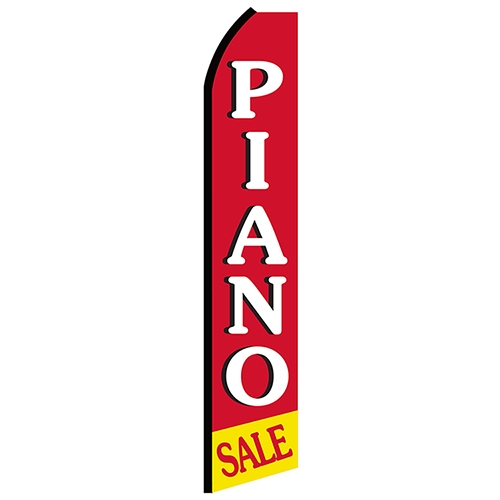 12' Digitally Printed Piano Sale Swooper Banner