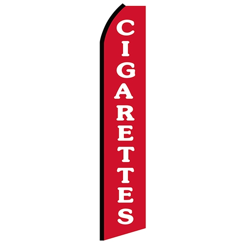 12' Digitally Printed Cigarettes Swooper Banner