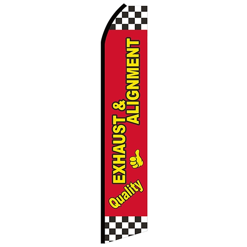 12' Digitally Printed Exhaust & Alignment Swooper Banner