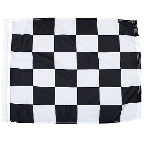End Of Race Individual Polyester Auto Racing Flags W/ Pole Sleeve