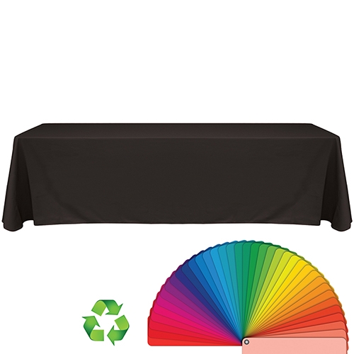 8' Blank Solid Color Recycled Polyester Table Cover
