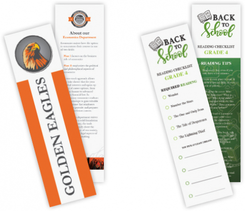 Full Color Gloss or Uncoated Bookmarks (1 Sided)
