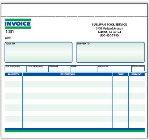 Invoice Forms - 81/2