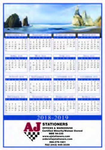 Full-Color Custom Single Sheet Wall Calendar (12