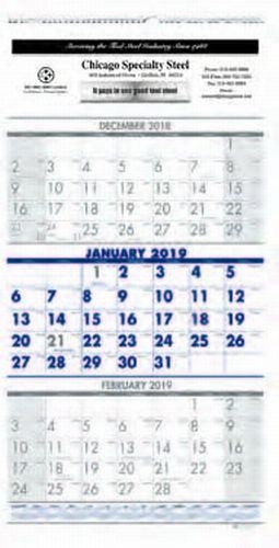 3-Month View Wall Calendar (8