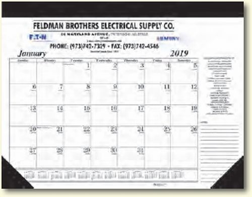 Padded Desk Pad Calendar w/Hot Stamped Header & Imprinted Sheets (22