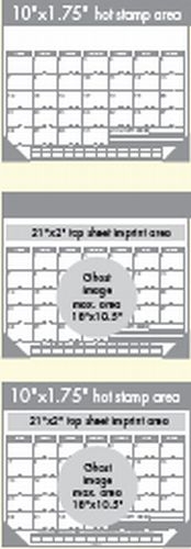Non-Padded Hot/Stamped Holder Desk Pad Calendar w/Imprinted Sheets