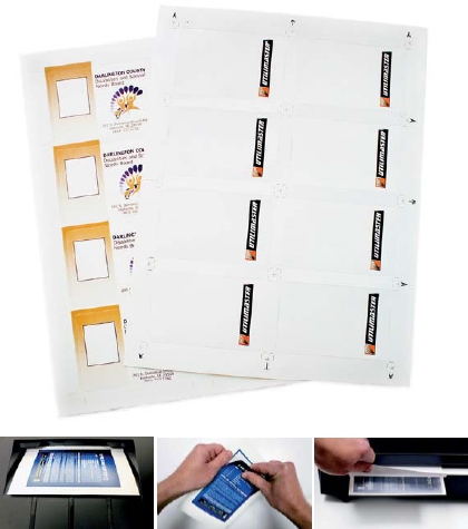 Laser Printable Badge Material - Printable Card Sheets, Multi-Up - 2.125