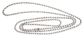 Neck Straps and Bead Chains - Nickel Plated Bead Chain - (36