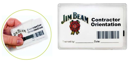 Rigid Plastic Badge and Card Holders - Ejector Badge Holder - Horizontal