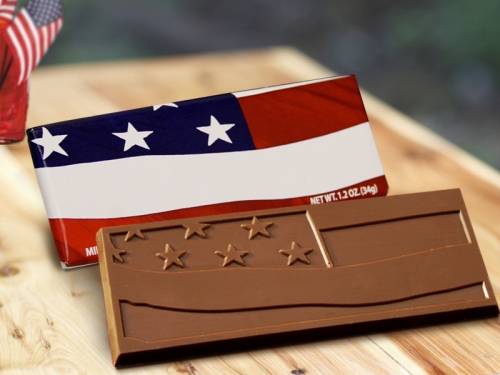 Stars and Stripes Flag Chocolate Bar