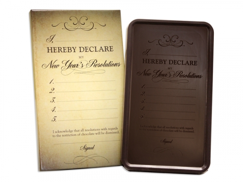 New Year's Resolution 1 Lb. Dark Chocolate Bar