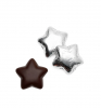 Dark Chocolate Stars in Silver Foil