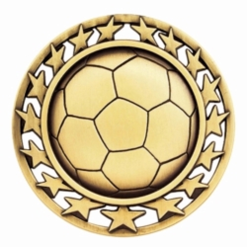 Antique Soccer Star Medal (2-1/2