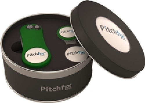 Pitchfix® Original Golf Divot Tool With Round Tin & Hat Clip