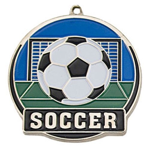 Bright Gold Soccer High Tech Medallion (2