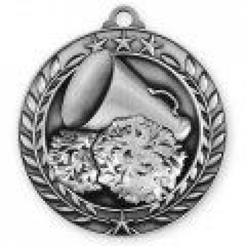 Antique Cheerleading Wreath Award Medallion (2-3/4