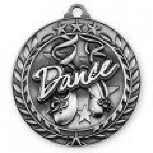 Antique Dance Wreath Award Medallion (1-3/4