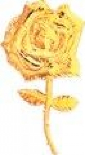 Bright Gold Rose Service Lapel Pin