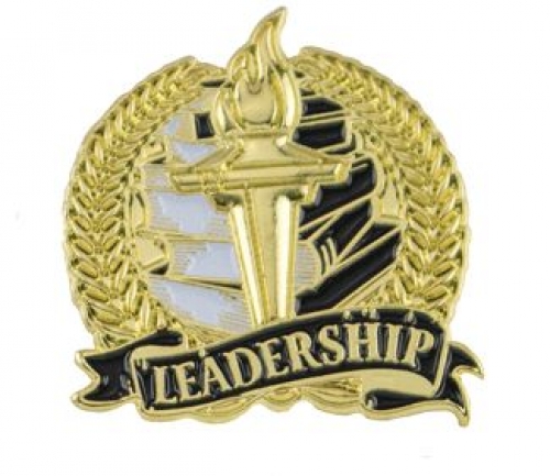 Bright Gold Academic Leadership Lapel Pin (1-1/8