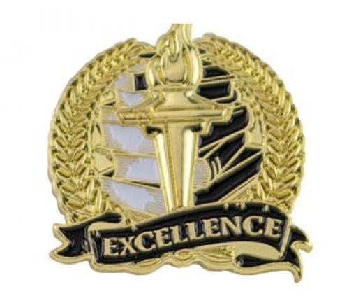 Bright Gold Academic Excellence Lapel Pin (1-1/8
