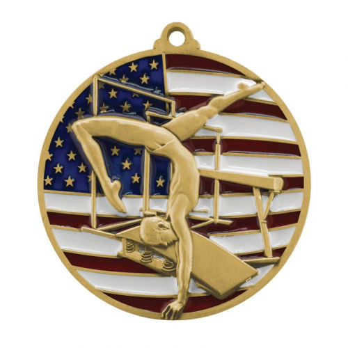Patriotic Gymnastics Medallions 2-3/4
