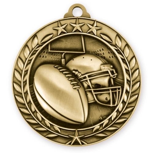 1 3/4'' Football Medal (G)