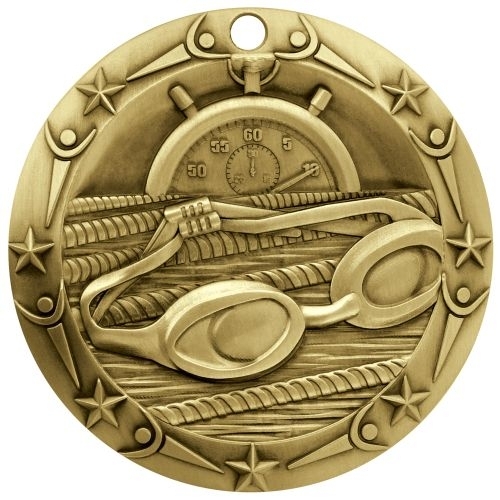3'' World Class Swimming Medallion (G)