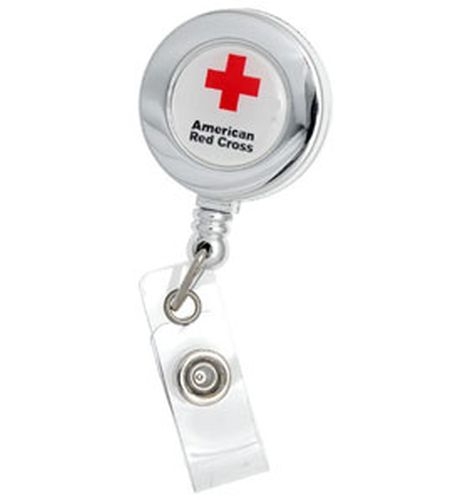 Silver Badge Reel with Belt Clip (FREE SETUP)