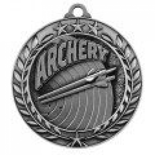 Antique Archery Wreath Award Medallion (2-3/4