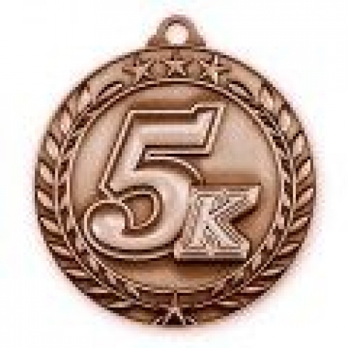 Antique 5K Wreath Award Medallion (1-3/4