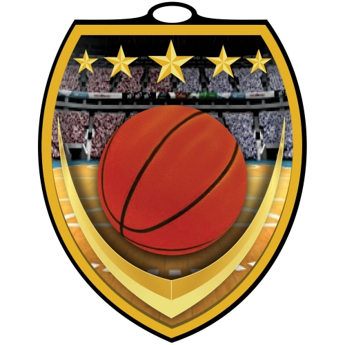 Vibraprint™ Shield Basketball Medallion (3
