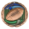 Antique Football Color Epoxy Medallion (2-1/2